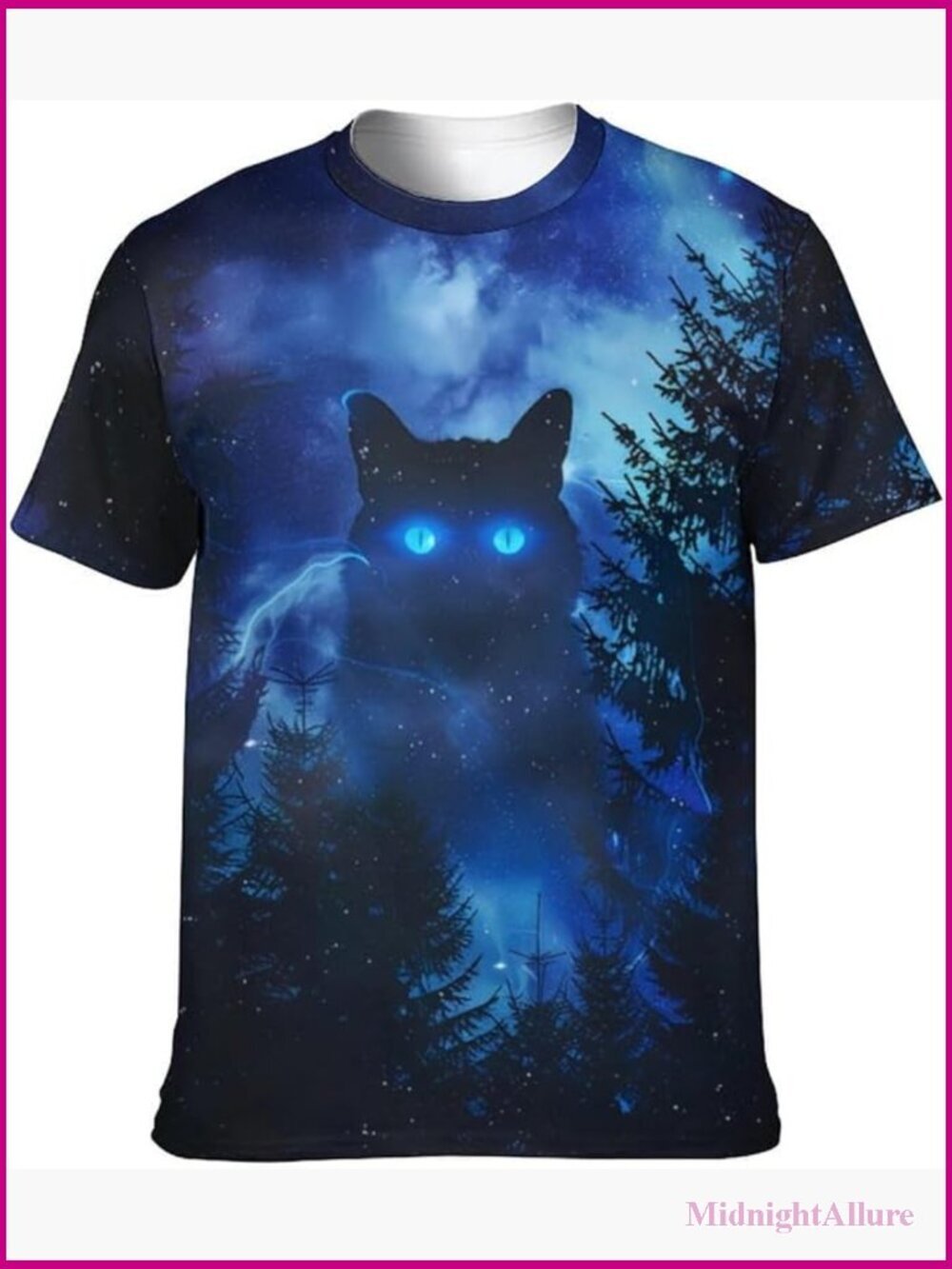 3D Realistic Cat Graphic Tee Casual Short Sleeve T-Shirt
